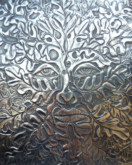 Green Man Pewter wall art
