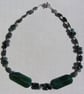 Green Agate, Moss Agate & Rainforest Jasper Gemstone Chunky Statement Necklace - Image 7