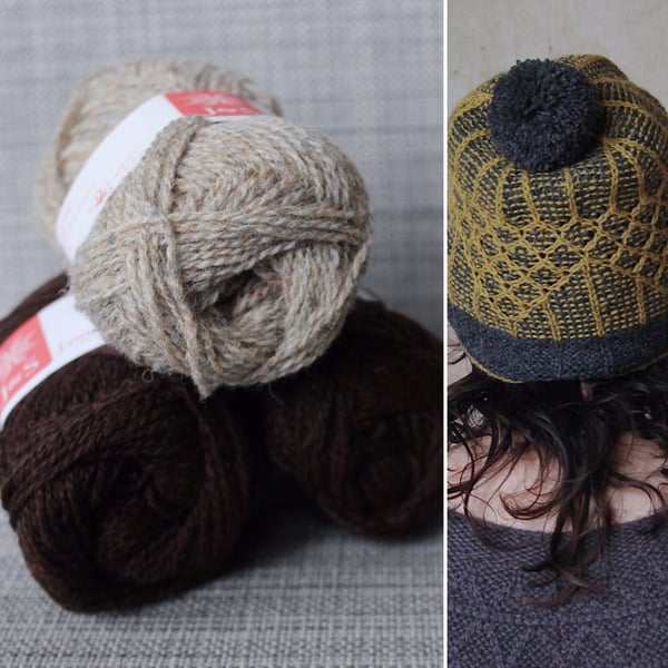 Soft-Hearted Hat Kit (Oatmeal & Brown)