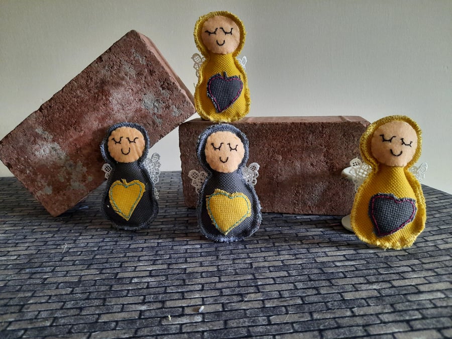 Angel  Lavender Bags - Heart Embellishment