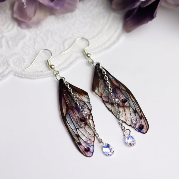 Fairy Wing Earrings - Butterfly Cicada - Autumn Bronze - Fairycore - Gift - Boho