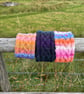 Hand knitted wool headband featuring Celtic knot pattern. Lined. CANDY - Image 9