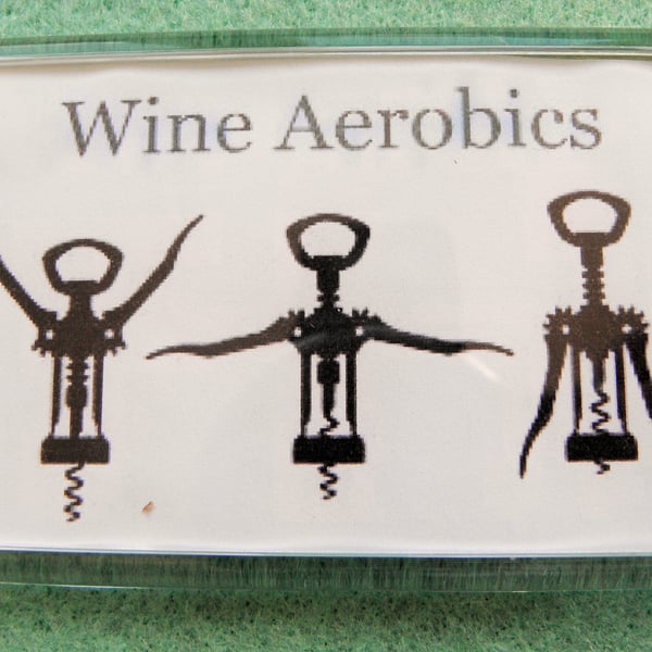Wine Aerobics Fridge Magnet