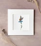 'Cornflower Fairy' 5" x 5" Mounted Print