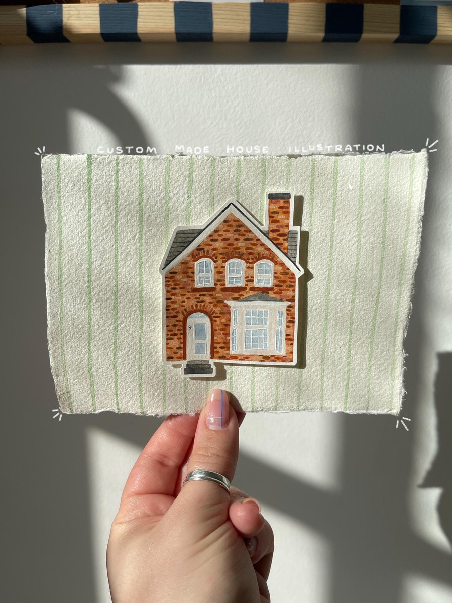 Custom House Illustration A6 Hand-drawn Home Portrait