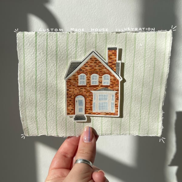 Custom House Illustration A6 Hand-drawn Home Portrait