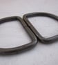 2 Large Bronze Tone D Rings - Image 3