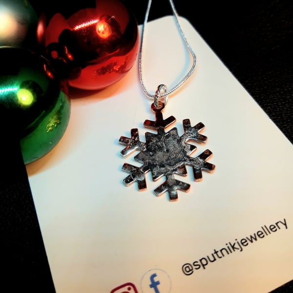 Copper Snowflake Pendant