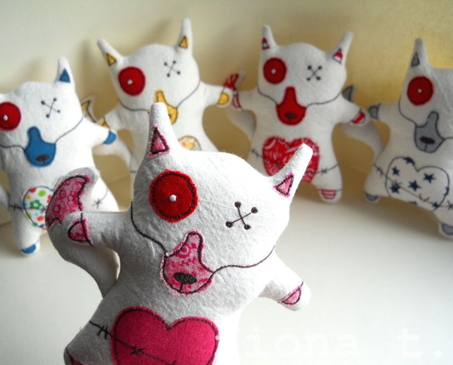 embroidered zombie foxes