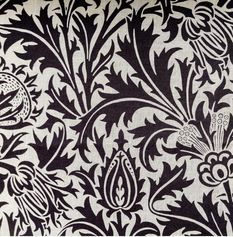Morris & Co Soft Furnishing FABRIC THISTLE in BROWN