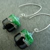 sterling silver and lampwork glass earrings