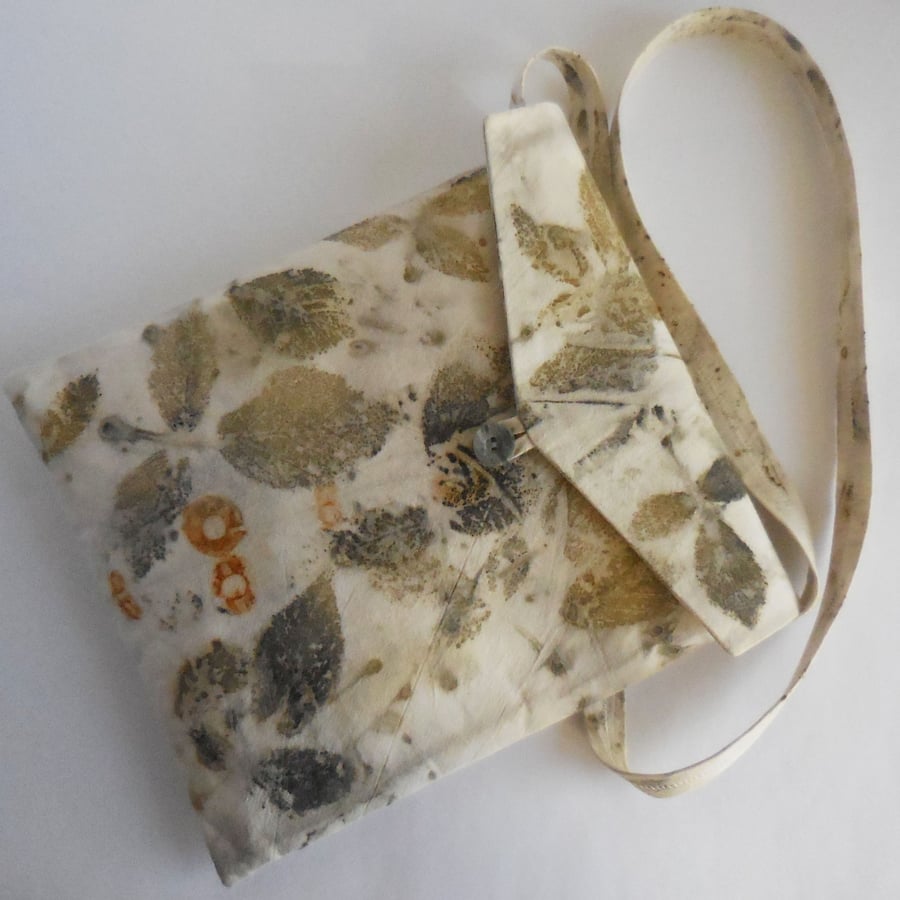 ECO BOTANICAL PRINTED SMALL SHOULDER OR CROSS BODY BAG