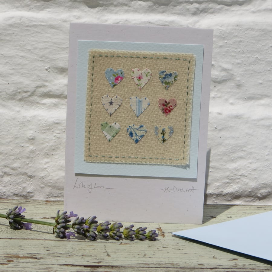 Hand-stitched card to send your love in a special way!