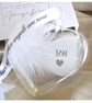 Son Memorial Feather Bauble, In Memory of Son, Heart Glass Christmas Ornament, R - Image 3