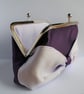 Deep Purple and Lilac Satin Bow Clasp Purse - Image 2