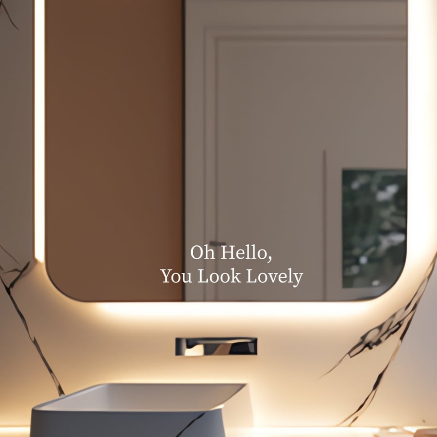 Mirror Sticker Oh Hello Sticker Mirror Decal Home Labels Dressing Table Stickers