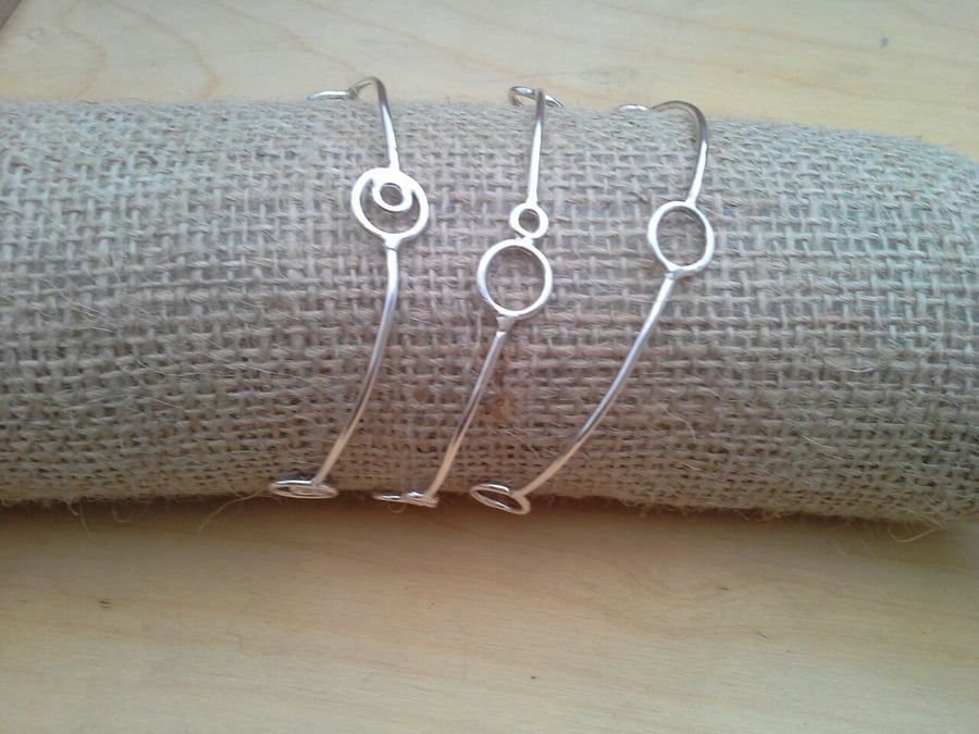 STERLING SILVER TRIO Stacking Braclets