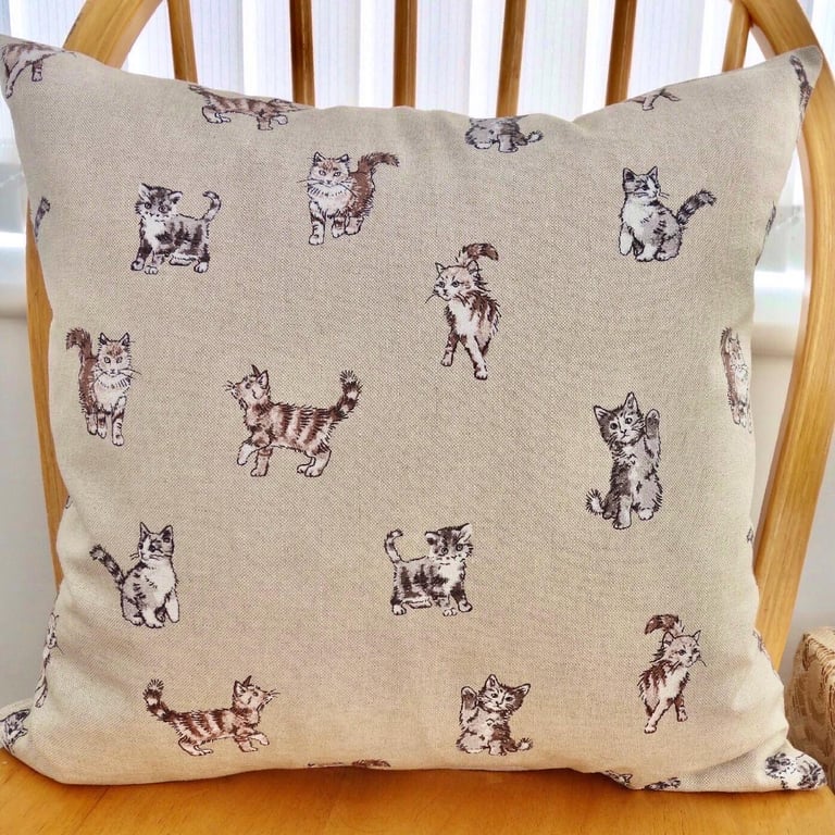 Cushion with Pad: Cats Throw Pillow 17" (43cm)