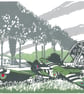 Pegasus Bridge one of a collection of prints celebrating the 70th D-Day landings