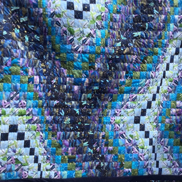 Bargello double bed quilt