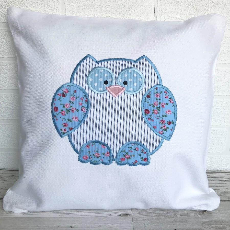 SALE, Pastel shabby chic owl cushion
