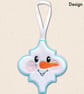 Arabesque Snowmen Christmas Decorations - Embroidered Tree Ornaments - Image 2