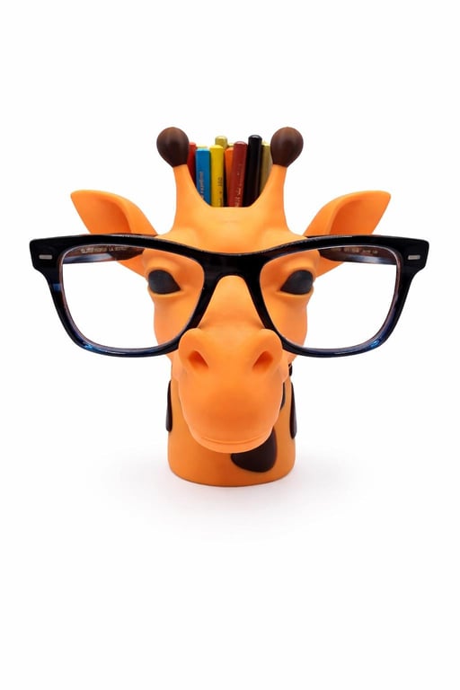 Giraffe Pen & Eyeglass Holder Cute Desk Organizer 2-in-1 Stationery