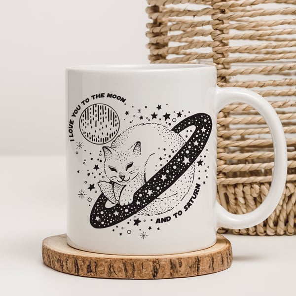 I Love You To The Moon And To Saturn, Lyric-Inspired Mug, Unique Gift Idea
