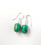 Turquoise Coloured Magnesite Gemstone Drop Earrings Sterling Silver