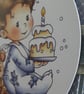 First Birthday Card - Little Boy With Cake - Image 6