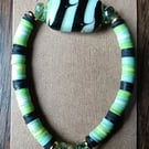 "Mint Humbug" - Stretchy beaded fashion bracelet 