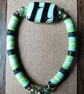 "Mint Humbug" - Stretchy beaded fashion bracelet 