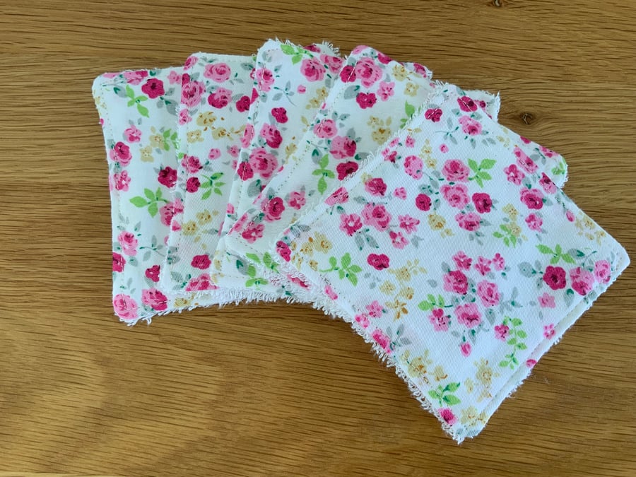 Reusable Bamboo Towelling Cotton Face Wipes, Eco friendly, Washable, Make up pad