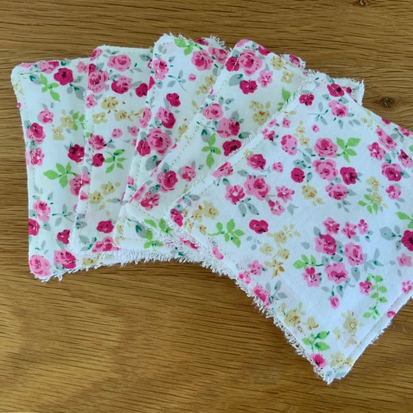 Reusable Bamboo Towelling Cotton Face Wipes, Eco friendly, Washable, Make up pad