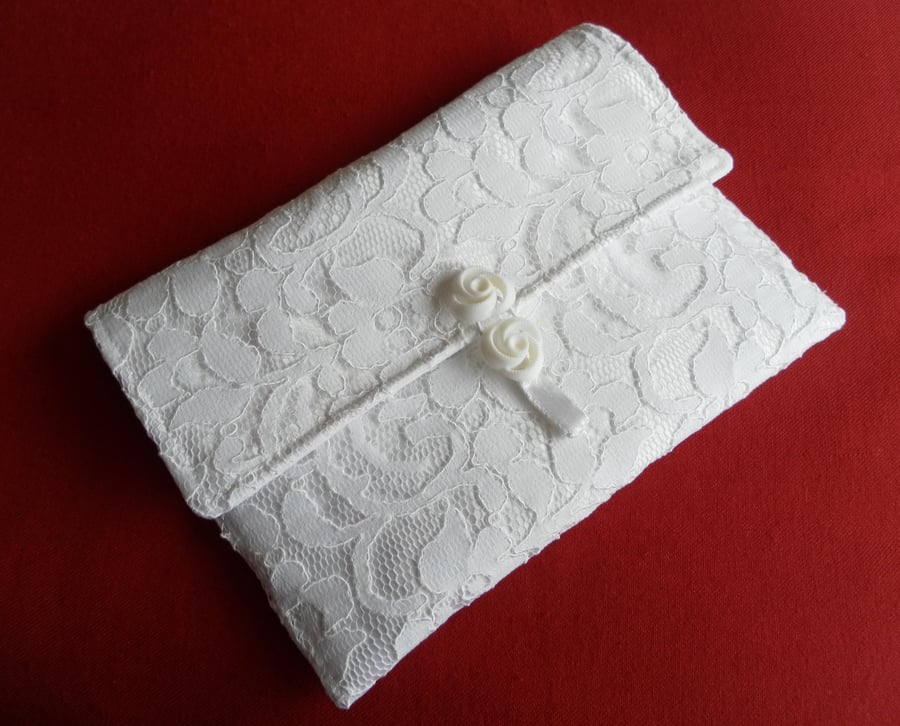  Bridal bag, White Lace Wedding Clutch, Bride, Handbag, Bridesmaid