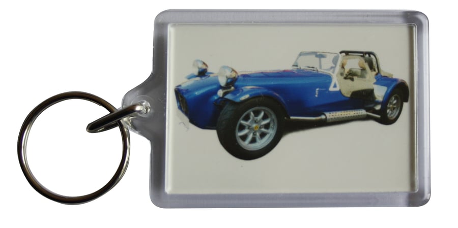 Caterham Seven Classic 2004 - Keyring with 50x35mm Insert - Car Enthusiast