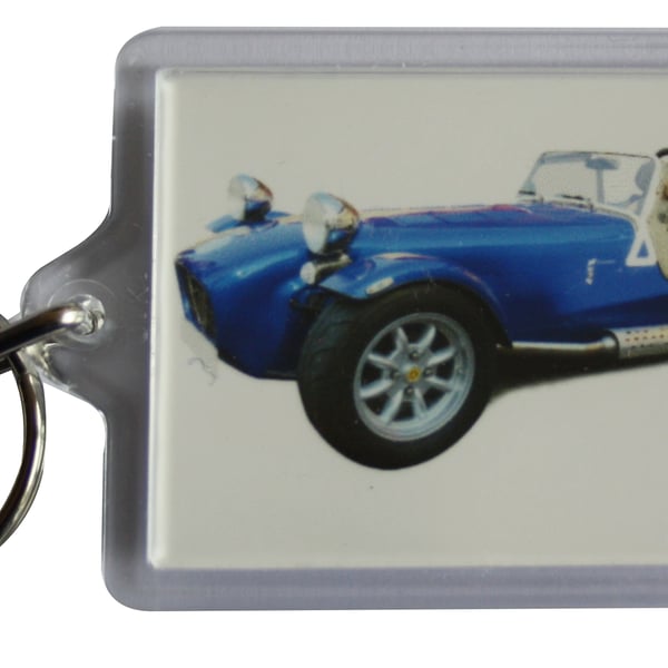 Caterham Seven Classic 2004 - Keyring with 50x35mm Insert - Car Enthusiast