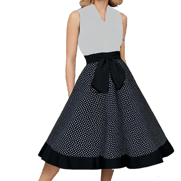 1950s Vintage Retro Rockabilly Circle Skirt Black, Polka Dot, women sizes 10-26 
