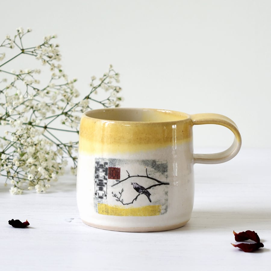 Fairy Tale Mug - The Nightingale - Hans Christian Andersen - illustrated pottery