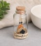 Orange Jade Lucky Clover Earrings in a Message Bottle.