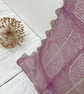 Hand Printed Organic Cotton Cushion - FOLKI - Raspberry Pink - Image 3