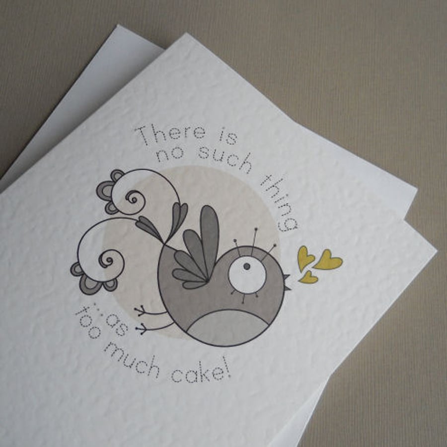 cakebird birthday/celebration card