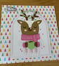 A handmade festive Reindeer Christmas card - Image 5