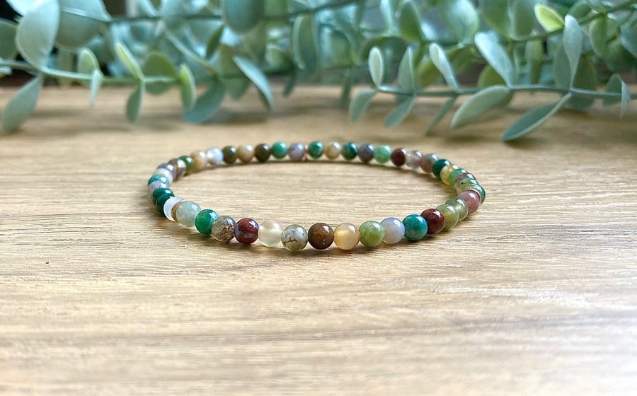 Dainty Indian Agate Bracelet 