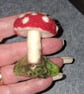 Needle Felted Toadstool Mushroom Hair Clip Handmade Hair Accessory