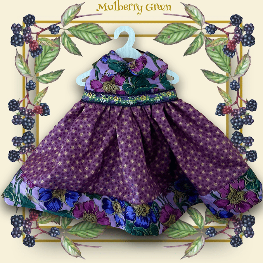 Purple Dress with a Flower Trim