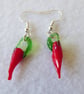 Lampwork Glass  Baby Chilli Pepper Earrings - Image 7