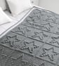 Star crochet blanket, Bed blanket, Large chunky Afghan, Sofa blanket, Grey blank - Image 7