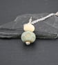 lampwork glass green spot pendant necklace - Image 4
