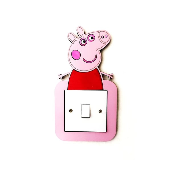 Light Switch Frame - Peppa Pig Wooden surround